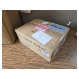 $90 4-Light Brushed Gold Chandelier, 15.6" Farmhouse Geometric Pendant