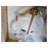 $90 4-Light Brushed Gold Chandelier, 15.6" Farmhouse Geometric Pendant