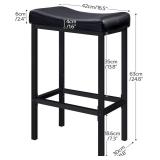 $57 HOOBRO Stools Set of 2, Counter-Height Saddle Barstools BB10BY01