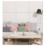 Ruomeng Gym Mirror Tiles - 14x12 in, 12Pcs, Frameless Wall Mounted