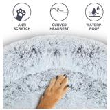 Dog Couch Bed Protector with Memory Foam, Removable Plush Cover