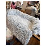 Dog Couch Bed Protector with Memory Foam, Removable Plush Cover