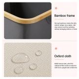 Bamboo Laundry Basket with Handles, Collapsible, Beige 49x35x45cm