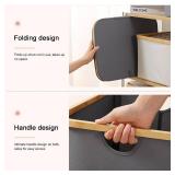 Bamboo Laundry Basket with Handles, Collapsible, Beige 49x35x45cm