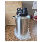 Insulated Water Bottle, 1 Gal Jug, 128 oz, Stainless Steel