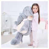 $48 IKASA Elephant Stuffed Plush Toy (Gray, 39in)