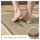 KIMODE Anti Fatigue Kitchen Mats 17x47 + 17x29 Set of 2 Non Slip