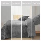 $150 Quilt Set King 120x128 Velvet Bedding, 2 Shams, 3-Piece, Gray