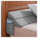 EUHAMS Queen Size Bed Wedge Pillow - Gap Filler (60x10x6 Gray)