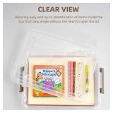 Citylife 3-Pc Plastic Storage Bins with Latching Lids, Clear Box