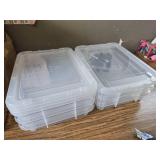 Citylife 3-Pc Plastic Storage Bins with Latching Lids, Clear Box