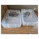 Citylife 3-Pc Plastic Storage Bins with Latching Lids, Clear Box