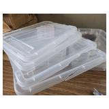 Citylife 3-Pc Plastic Storage Bins with Latching Lids, Clear Box