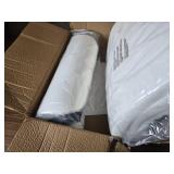 $66 Dining Chair Cushions, 2" Thick, D-Shaped 17x16, Set of 6, Grey