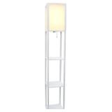 $60 Simple Designs LF1014-WHT Etagere Organizer Shelf Lamp, White