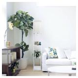 $60 Simple Designs LF1014-WHT Etagere Organizer Shelf Lamp, White