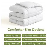 $53 LOVSOUL Down Alternative Oversized King Comforter 120x98 in