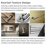 $58 THREE Piece Bathroom Hardware Set with 24" Towel Bar, TP Holder, No Hoo