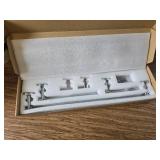 $58 THREE Piece Bathroom Hardware Set with 24" Towel Bar, TP Holder, No Hoo