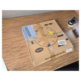 Mrocioa 16in Round Black Paris Wall Clock with Big Numerals