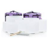 $260 Leize Crystal Singing Bowl Set of 7 with Case 6-12 in A-G 432Hz