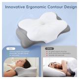 Cervical Neck Pillow with Memory Foam, Contour Support