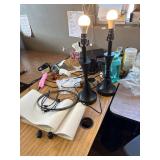 $90 Rinweey 27.5" Table Lamps Set of 2, 3-Way Dimmable USB-C, Black