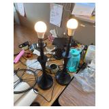 $90 Rinweey 27.5" Table Lamps Set of 2, 3-Way Dimmable USB-C, Black