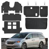 $147 Floor Mats & Trunk Mat for 2011-2017 Honda Odyssey Weather TPE
