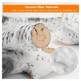$80 Skyflame 6-Piece Gas Fireplace Log Set, White Birch Ceramic Logs
