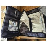 $100 Heated Outdoor Cat House with Awning and Escape Door, Black Camo