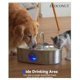 Water Fountain for Large Dogs, 13L Stainless Steel with Drinking Area