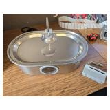 Water Fountain for Large Dogs, 13L Stainless Steel with Drinking Area