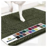 $130 BLACK! Muddy Mat  Absorbent Door Mat, Microfiber Chenille Rug, 34x60