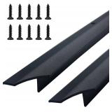 Aluminum Door Drip Cap with Screws, Black, 35.4in / 90cm, 2 Pcs