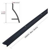 Aluminum Door Drip Cap with Screws, Black, 35.4in / 90cm, 2 Pcs