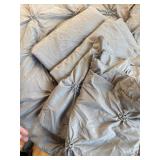 Bedsure Queen Comforter Set Grey - 7-Piece Bed in a Bag