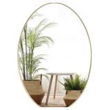 $70 Oval Wall Mirror 20x28, Gold Vanity Mirror with Metal Frame