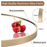 $70 Oval Wall Mirror 20x28, Gold Vanity Mirror with Metal Frame