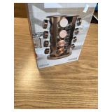 Le Regalo Spice Rack Set, 16 Jars, Copper Rack & Bottles