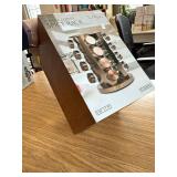 Le Regalo Spice Rack Set, 16 Jars, Copper Rack & Bottles