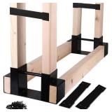 MOFEEZ Outdoor Firewood Log Storage Rack Bracket Kit, Adjustable