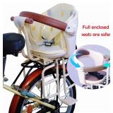 $50 Rear Mounted Child Bike Seat with Armrest Harness (Up to 110 lb)