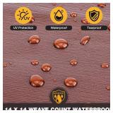 12x20 ft Tarp, 16 Mil Heavy-Duty Waterproof with Brass Grommets