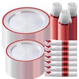 $56 Goodluck 350-Piece Red Plastic Dinnerware Set for Party