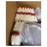 $56 Goodluck 350-Piece Red Plastic Dinnerware Set for Party