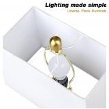 $100 28" Coastal Table Lamps Set of 2 with Night Light, USB A+C Ports