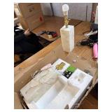 $100 28" Coastal Table Lamps Set of 2 with Night Light, USB A+C Ports