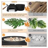 $58 Hidden Litter Box, Faux Plant, Cat Litter Box, Black