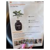 $58 Hidden Litter Box, Faux Plant, Cat Litter Box, Black
